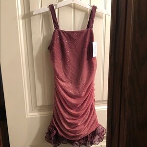 Speechless Kids Sparkle Dusty Rose Dress